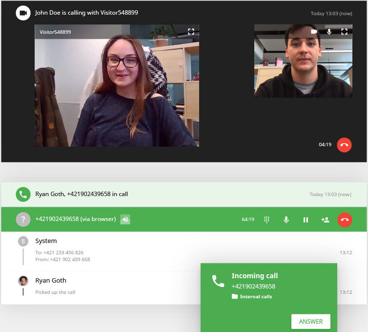 Customer empathy Video Call feature in LiveAgent-