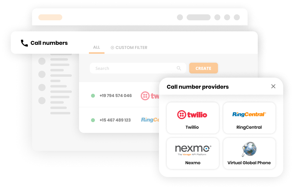Mockup-Callsenter tilkobling